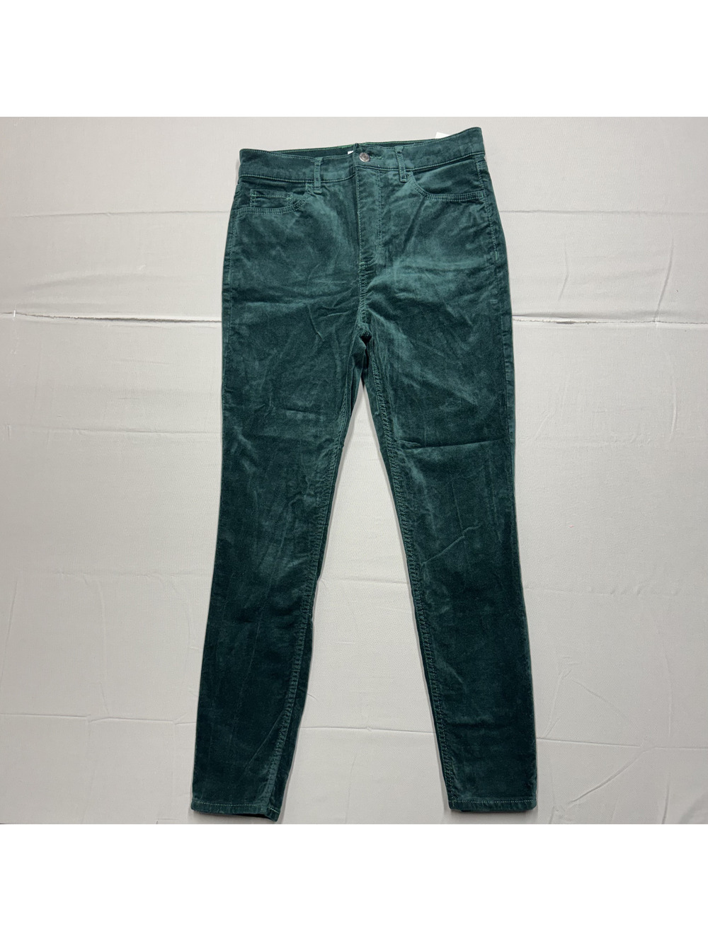 LOFT Womens High Rise Stretch Corduroy Skinny Pants Size 6P Green Fall Casual